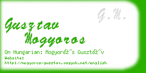 gusztav mogyoros business card